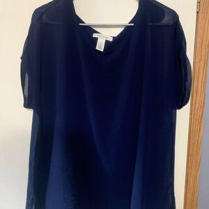 White House Black Market Deep Blue Blouse